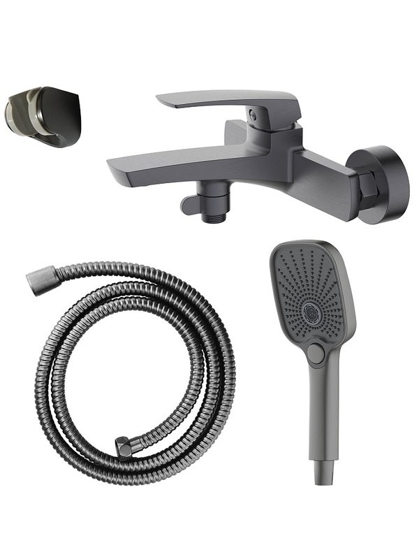 Смеситель для ванны с душем AZARIO Conda AZ-K3011GR серый графит