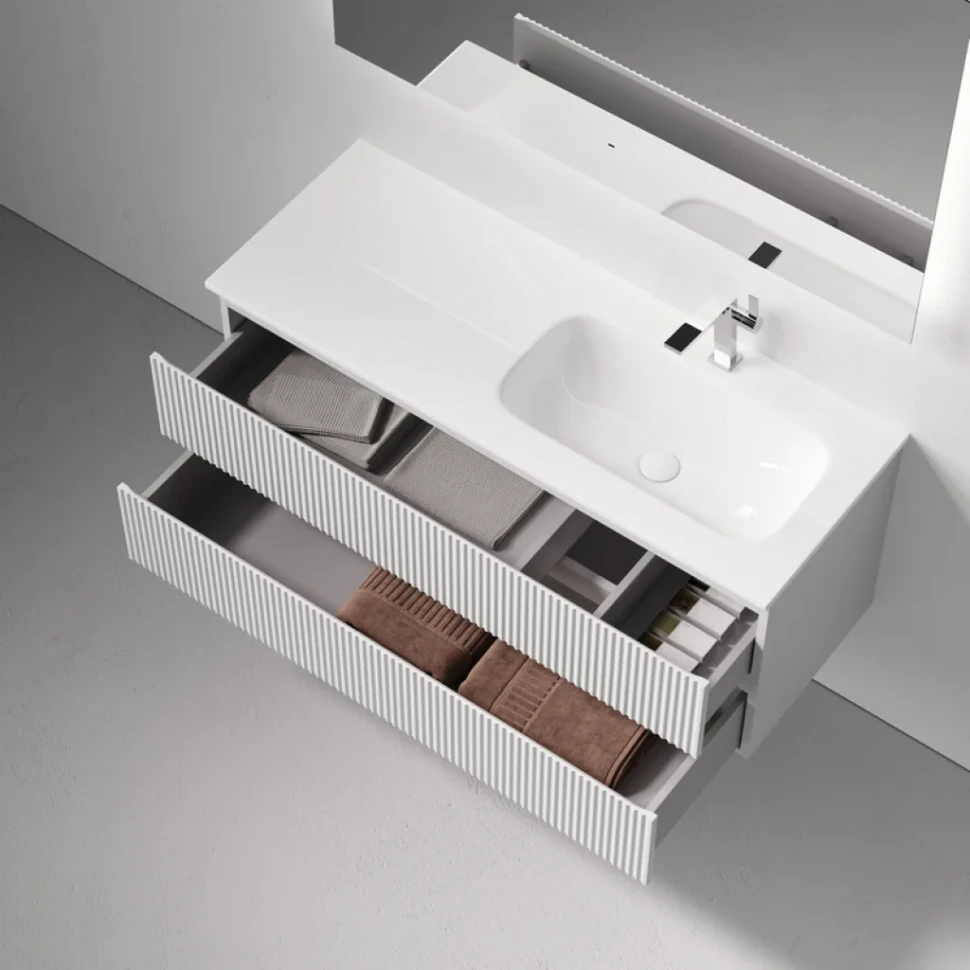 Мебель для ванной комнаты Sancos Snob R 120 R подвесная, bianco