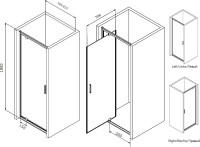 Душевая дверь в нишу AM.PM Gem W90G-80-1P-BT 80 см Душевая дверь в нишу AM.PM Gem W90G-80-1P-BT 80 см
