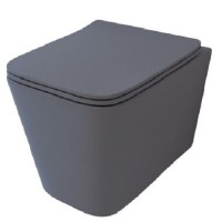 Подвесной унитаз Esbano Gartez ESUPGARTGM безободковый серый матовый с сиденьем с микролифтом