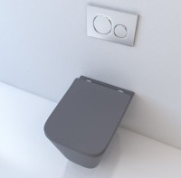 Подвесной унитаз Esbano Gartez ESUPGARTGM безободковый серый матовый с сиденьем с микролифтом