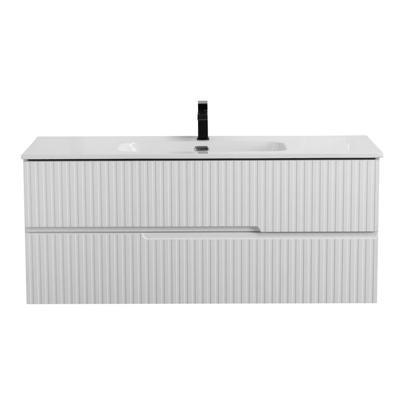 Тумба с раковиной Cezares Duet 120 ясень белый софт, раковина Cezares CZR-8095-120