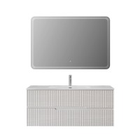 Тумба с раковиной Cezares Duet 120 ясень белый софт, раковина Cezares CZR-8095-120