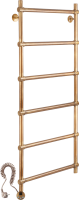 Полотенцесушитель электрический Secado Флоренция 2 125x55 см, подключение слева, бронза, лесенка, латунь