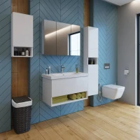 Тумба с раковиной Dreja Perfecto 60 подвесная, белый глянец
