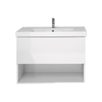 Тумба с раковиной Dreja Perfecto 60 подвесная, белый глянец