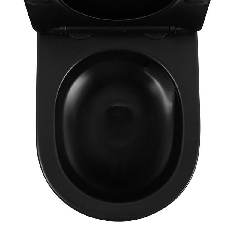 Унитаз подвесной Abber Bequem AC1100TMB безободковый, с микролифтом, матовый черный