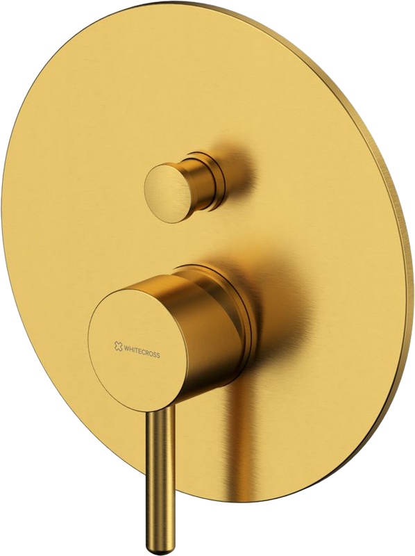 Встраиваемый смеситель для душа и ванны WHITECROSS Y Y1235GLB С ВНУТРЕННЕЙ ЧАСТЬЮ, брашированное золото