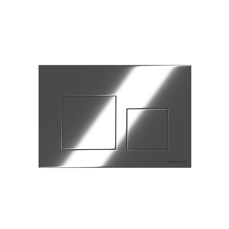 Комплект Ceramicanova Унитаз подвесной Forma CN3009 безободковый, с микролифтом + Инсталляция Balance CN121002CH с кнопкой Square глянцевый хром