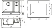 Мойка кухонная Lemark Sinara 550.2-U 9910081 грей