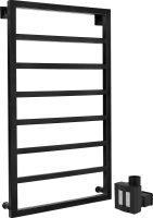 Полотенцесушитель электрический Secado Парма 4603777467821 105x55 см, скрытое подключение слева, матовый черный, лесенка