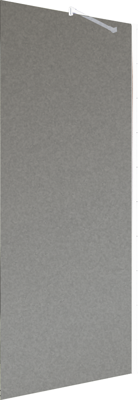 Душевая перегородка Maybahglass MGD-687-1ш 119 см, профиль белый, стекло графит матовое