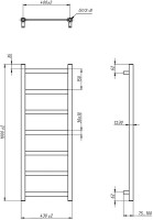 Полотенцесушитель водяной Grota Soffi 100x43, RAL9005 черный матовый