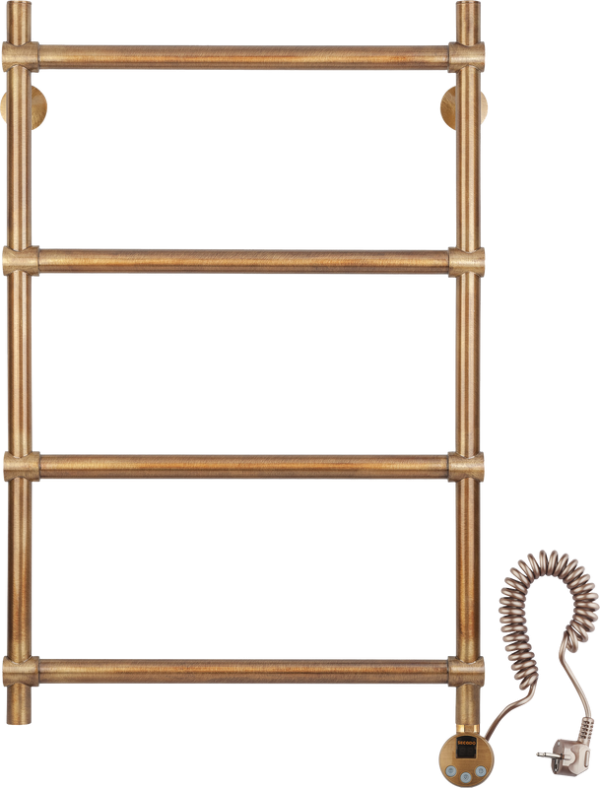 Полотенцесушитель электрический Secado Флоренция 2 85x55 см, подключение справа, бронза, лесенка, латунь