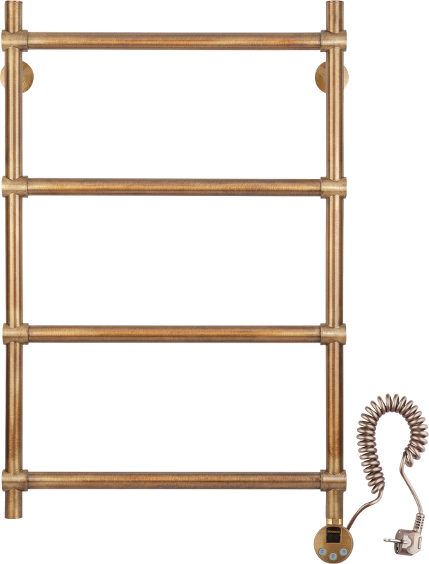 Полотенцесушитель электрический Secado Флоренция 2 85x55 см, подключение справа, бронза, лесенка, латунь