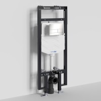 Система инсталляции для унитазов Wasserkraft Dinkel 58TLT.010.ME.BN04 с кнопкой смыва никель