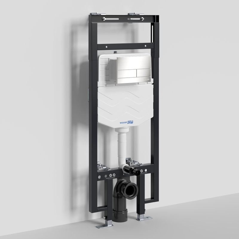 Система инсталляции для унитазов Wasserkraft Dinkel 58TLT.010.ME.BN04 с кнопкой смыва никель