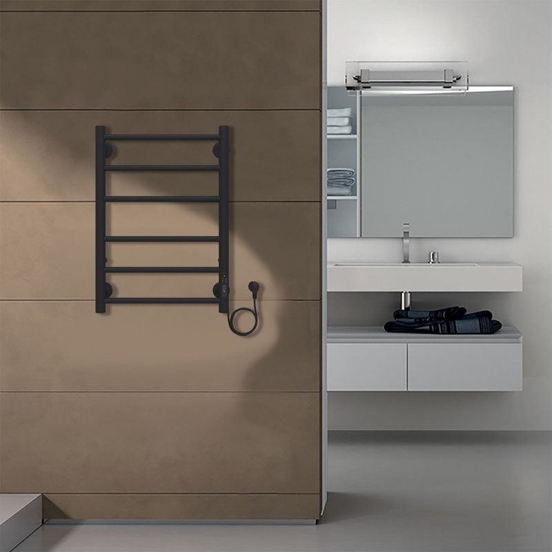 Полотенцесушитель электрический Azario PARMA 400/600 черный AZ10846B