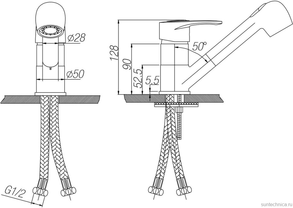 Смеситель для кухни Paulmark Holstein Ho214014-302 , песочный