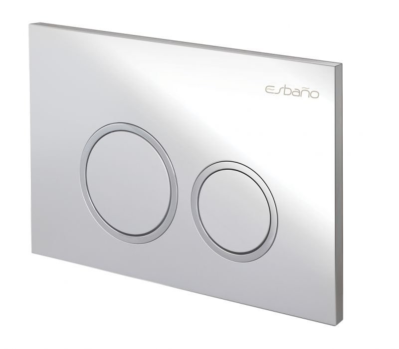 Комплект 3 в 1 Унитаз подвесной Esbano ESWBLEONWN + Инсталляция Fram + Кнопка ESINKRG11SC цвет глянцевый хром