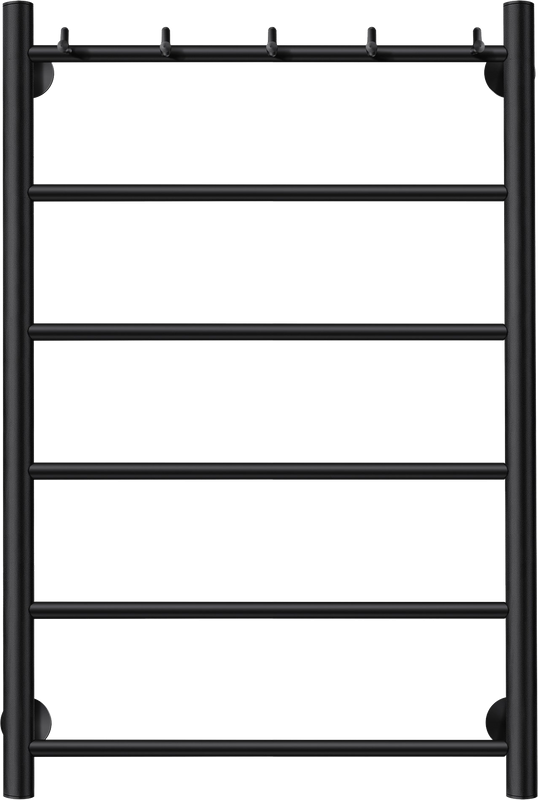 Полотенцесушитель электрический Secado Триада 1 К 80x50 см, подключение слева, матовый черный, лесенка