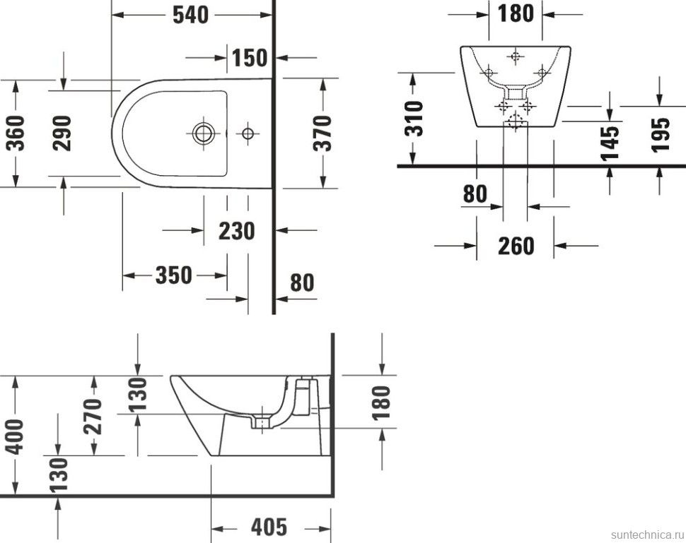 Биде подвесное Duravit D-Neo 2294150000
