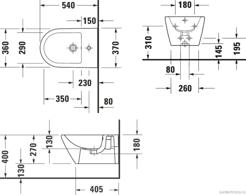 Биде подвесное Duravit D-Neo 2294150000