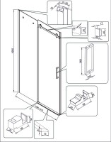 Душевая дверь в нишу Veconi Vianno VN-74B 130 см, профиль черный