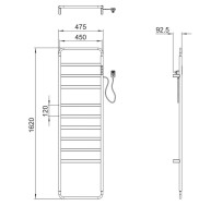 Полотенцесушитель электрический Wonzon & Woghand WW-A204-BR брашированноый никель