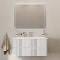 Мебель для ванной комнаты Cezares Duet 100 bianco lucido, раковина Cezares CZR-8073-100