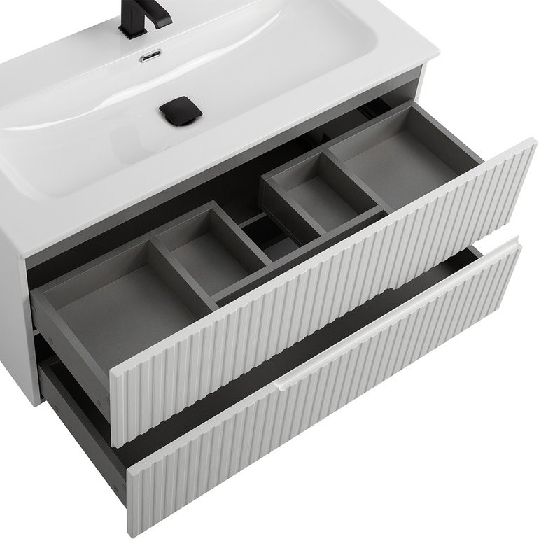 Мебель для ванной комнаты Cezares Duet 100 bianco lucido, раковина Cezares CZR-8073-100