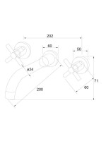 Смеситель для раковины РМС Sus129 SUS129BL-4 С ВНУТРЕННЕЙ ЧАСТЬЮ, черный
