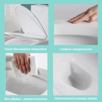 Унитаз-компакт напольный Ceruttispa Vettore 7192 безободковый, с микролифтом