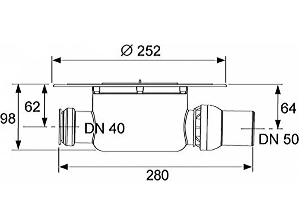 Душевой трап TECE Drainpoint S TECEdrainpoint S 360 15 00, DN 50 под плитку