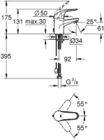 Смеситель для раковины Grohe Euroeco 32881000 Смеситель для раковины Grohe Euroeco 32881000