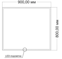 Зеркало Vincea VLM-3VN9008-2 90x80, с подсветкой и антизапотевателем
