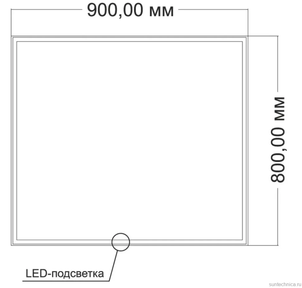 Зеркало Vincea VLM-3VN9008-2 90x80, с подсветкой и антизапотевателем