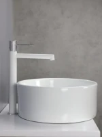 Смеситель для раковины AltroBagno Intento AltroBagnoIntento010217MW матовый белый Смеситель для раковины AltroBagno Intento AltroBagnoIntento010217MW матовый белый