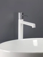Смеситель для раковины AltroBagno Intento AltroBagnoIntento010217MW матовый белый Смеситель для раковины AltroBagno Intento AltroBagnoIntento010217MW матовый белый