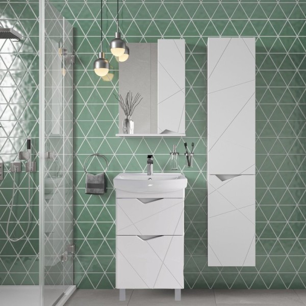 Мебель для ванной комнаты SanStar Линни 50 напольная, белая