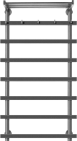 Полотенцесушитель водяной Secado Понтида 1 КСП 100x60 см, графит, лесенка, с полкой