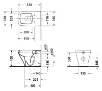 Унитаз приставной напольный Duravit DuraStyle 2150090000 с микролифтом