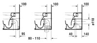 Унитаз приставной напольный Duravit DuraStyle 2150090000 с микролифтом
