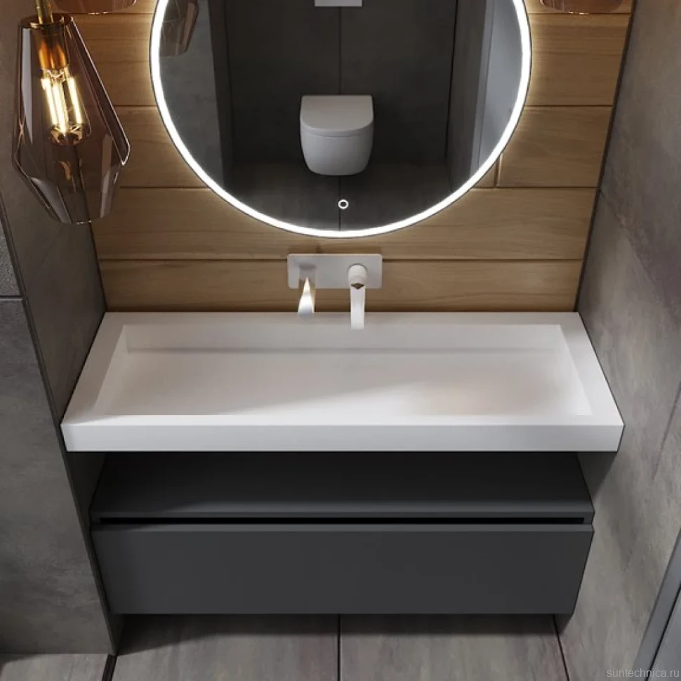 Тумба Armadi Art Flat Valessi Uno-S 120 антрацит матовый