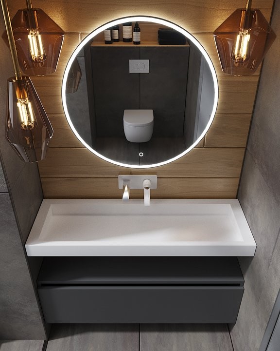 Тумба Armadi Art Flat Valessi Uno-S 120 антрацит матовый