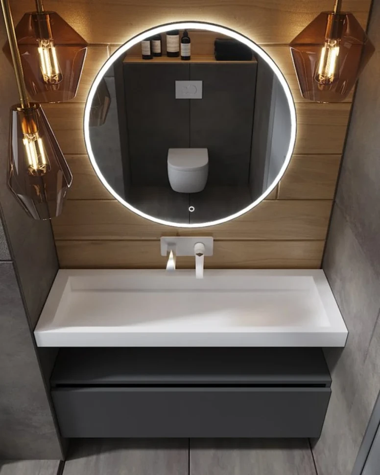 Тумба Armadi Art Flat Valessi Uno-S 120 антрацит матовый