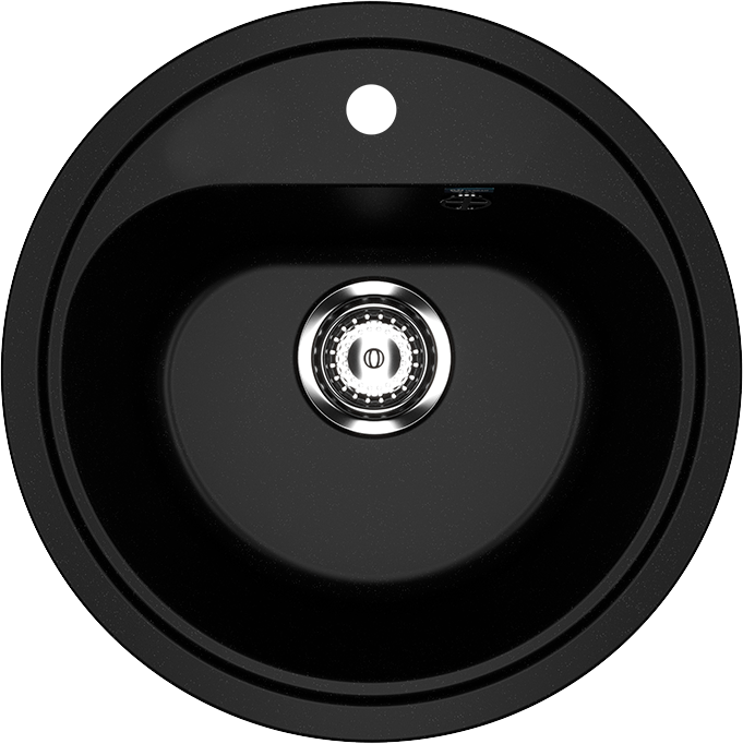 Мойка кухонная Ulgran U-700 344 ультра-черная + дозатор U-01 ультра-черный