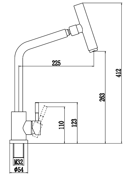 Смеситель для кухни Fmark FS26329 сатин