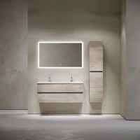Мебель для ванной комнаты Sancos Urban 120 см двойная, дуб галифакс натуральный