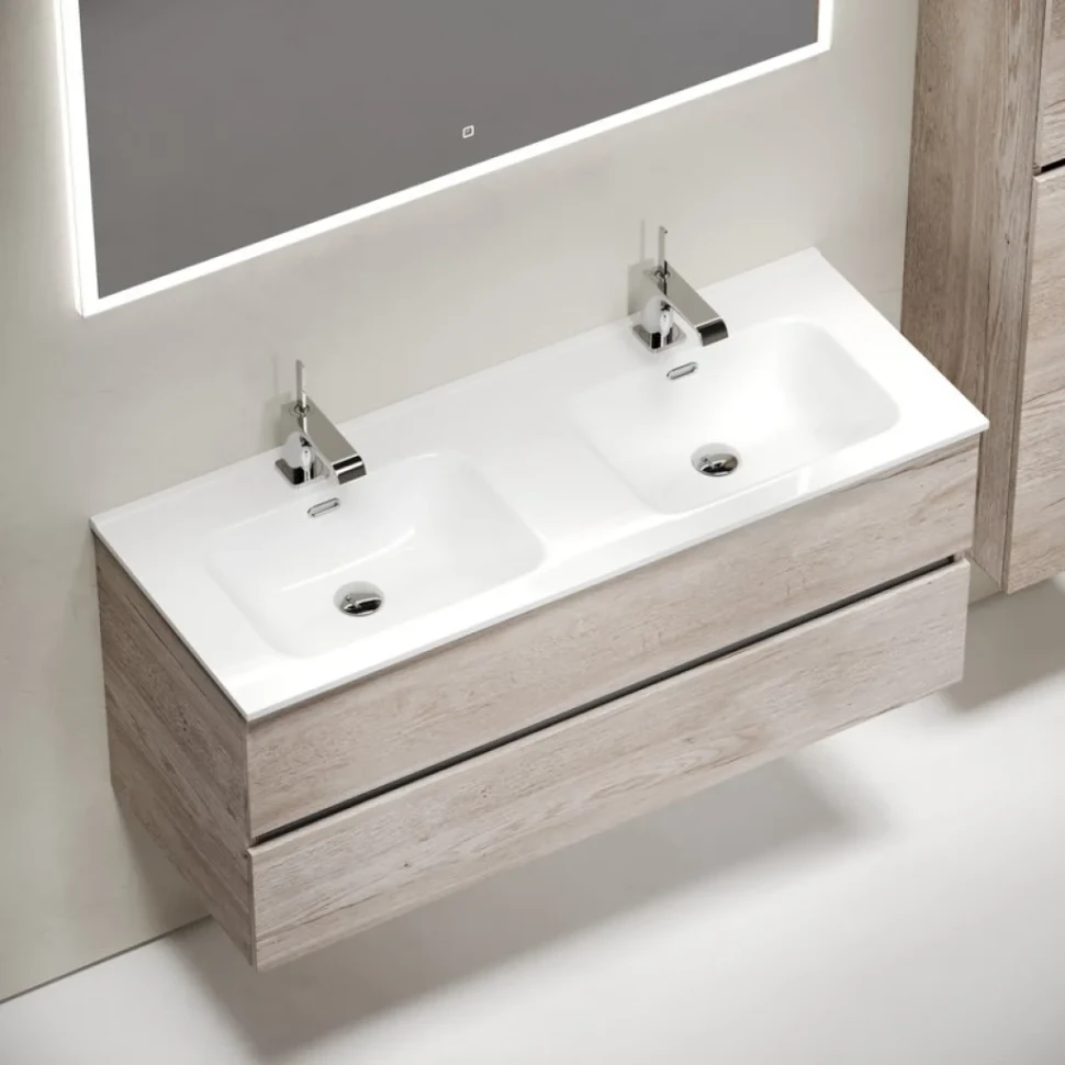 Мебель для ванной комнаты Sancos Urban 120 см двойная, дуб галифакс натуральный